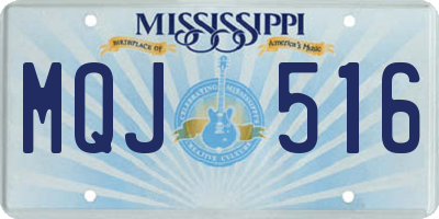 MS license plate MQJ516