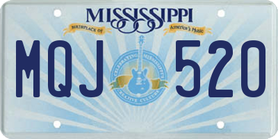 MS license plate MQJ520