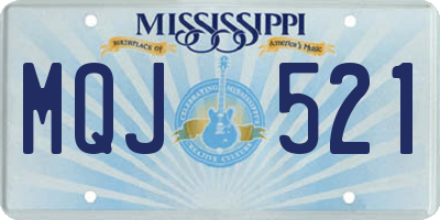 MS license plate MQJ521