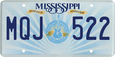 MS license plate MQJ522