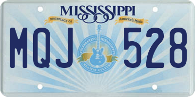 MS license plate MQJ528