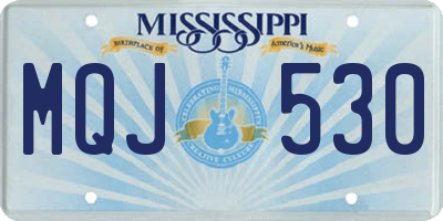 MS license plate MQJ530