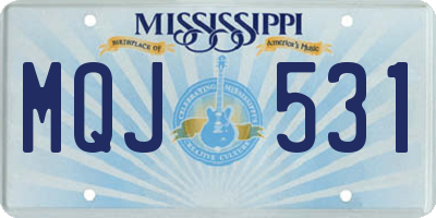 MS license plate MQJ531