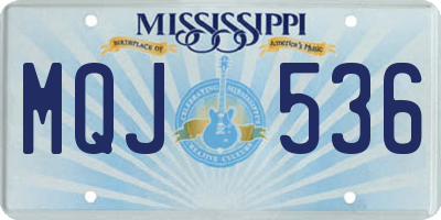 MS license plate MQJ536