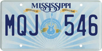 MS license plate MQJ546