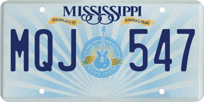 MS license plate MQJ547