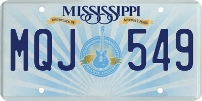 MS license plate MQJ549