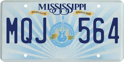 MS license plate MQJ564