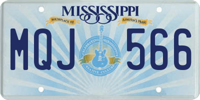 MS license plate MQJ566