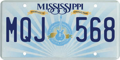 MS license plate MQJ568