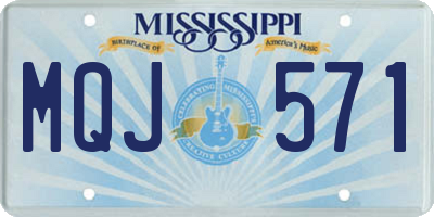 MS license plate MQJ571