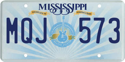 MS license plate MQJ573