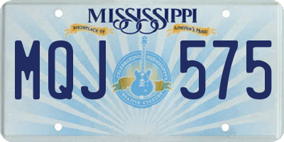 MS license plate MQJ575