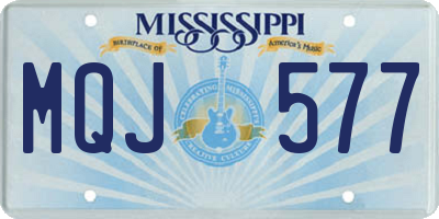 MS license plate MQJ577