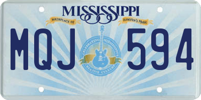 MS license plate MQJ594