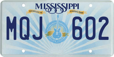 MS license plate MQJ602
