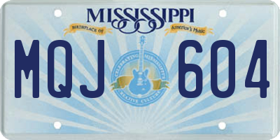 MS license plate MQJ604