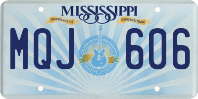 MS license plate MQJ606