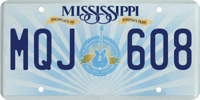 MS license plate MQJ608