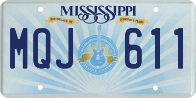 MS license plate MQJ611