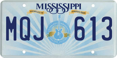MS license plate MQJ613