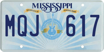 MS license plate MQJ617