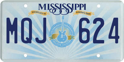 MS license plate MQJ624