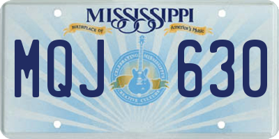 MS license plate MQJ630