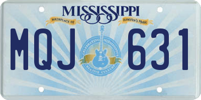 MS license plate MQJ631