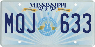 MS license plate MQJ633