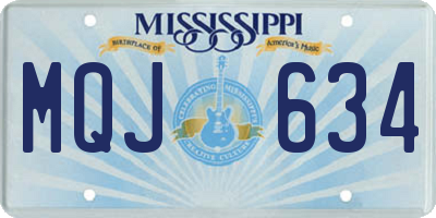 MS license plate MQJ634