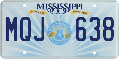 MS license plate MQJ638
