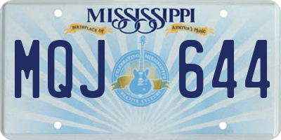 MS license plate MQJ644