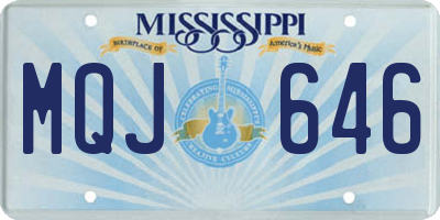 MS license plate MQJ646