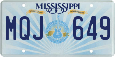 MS license plate MQJ649