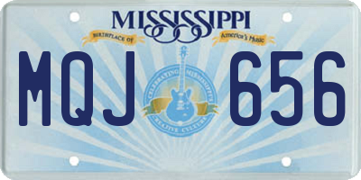 MS license plate MQJ656