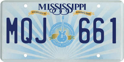 MS license plate MQJ661