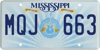 MS license plate MQJ663