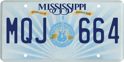 MS license plate MQJ664
