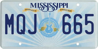 MS license plate MQJ665