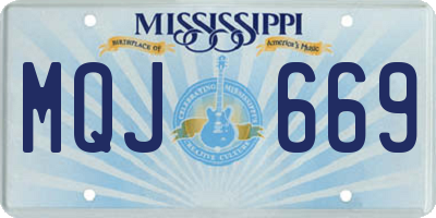 MS license plate MQJ669