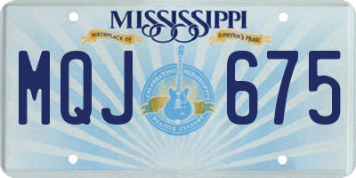 MS license plate MQJ675