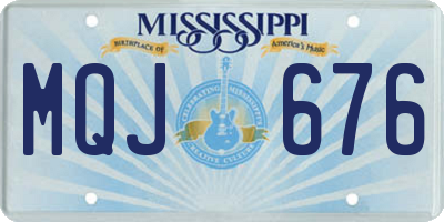 MS license plate MQJ676