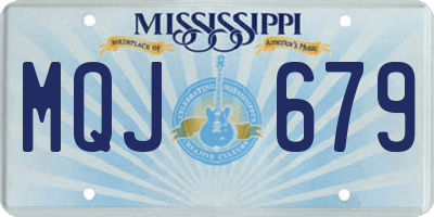 MS license plate MQJ679