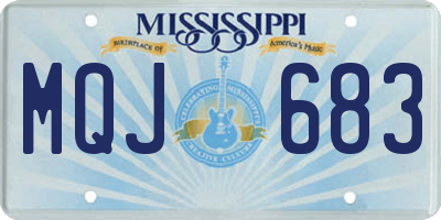 MS license plate MQJ683
