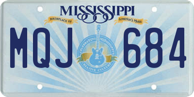 MS license plate MQJ684