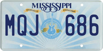 MS license plate MQJ686