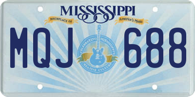 MS license plate MQJ688