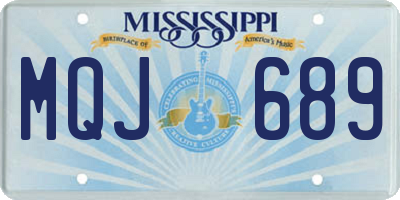 MS license plate MQJ689