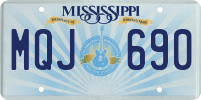 MS license plate MQJ690